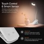 Dimmable LED Clip On Light - 4.5W Touch Control LED Lamp with Flexible Neck & Strong Clamp - 5 Colours & Brightness Levels, USB Rechargeable Desk Light - White Image 3
