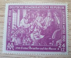 East Germany 1950 "Leipzig Spring Fair", 24+12 Pfennig, Michel No. 248, unused - free standard postage