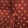 Stunning set of bespoke floor length maroon brocade curtains with gold "butti" motif Image 4