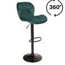 Zoya Black Adjustable Bar Stool Velvet Image 2