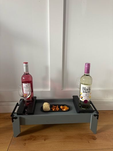Wine Table with Snack Tray