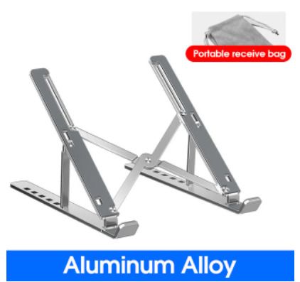 BRAND NEW Aluminium Foldable Stand Compatible with 10 to 15.6 Inches Notebook Adjustable Support Base for Laptops(SILVER)