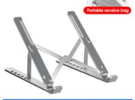 main image for ad BRAND NEW Aluminium Foldable Stand Compatible with 10 to 15.6 Inches Notebook Adjustable Support Base for Laptops(SILVER)