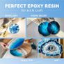 NEW SALE | 1L Epoxy Resin Kit - Crystal Clear Epoxy Resin Kit & Hardener for DIY Art, Mold Casting, Wood, Jewelry Making, Coasters, Table Top, Countertop Coating - Food Safe, Heat & UV Resistant Image 6