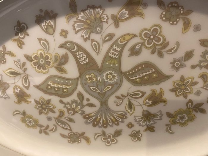 Japanese SANGO Garden song  14.5 inch china platter