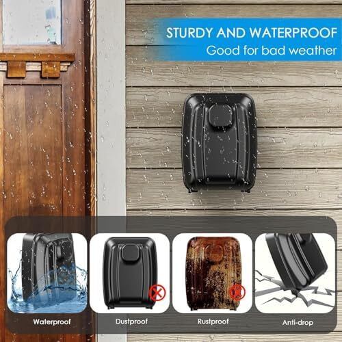 Key Safe Wall Mounted Police Approved,Key Lock Box for Outside 12 Digit Combination Lock Box Spare Key Hider Waterproof Security Lockbox Large Capacity Key Box for Home Garage Office School