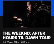 2x The Weekend Tickets - Standing