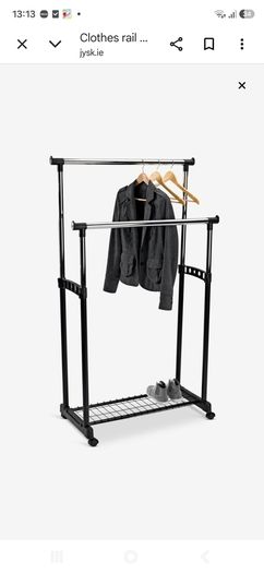 JYSK clothing rail