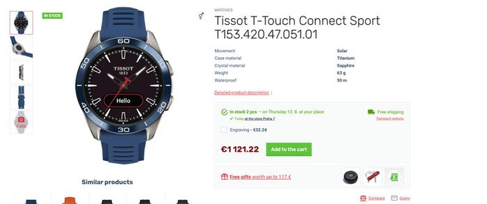 Tissot T-Touch Connect Sport (Titanium/Solar) - Aug/26 watch