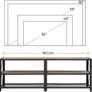 New Vintage Greige TV Unit Stand (140cm)  FREE P&P Image 6