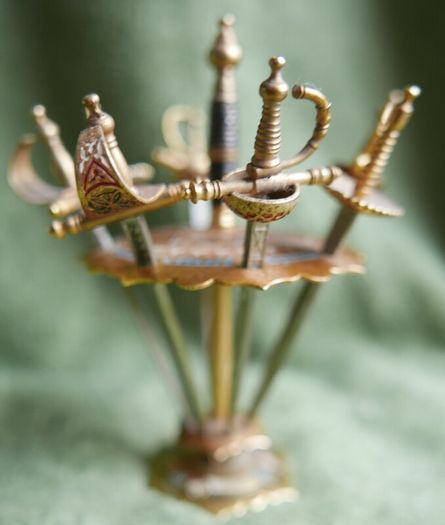 Vintage 1960 Toledo Cocktail Swords, Vintage Cocktail Skewers