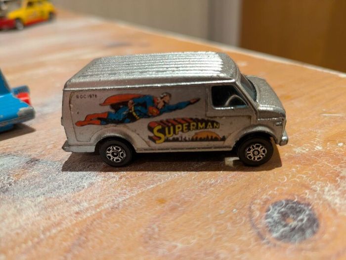 Vintage corgi superman van and superman supermobile