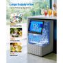 Commercial Ice Maker Machine, 59kg/24H with 15kg Storage, 45 Cubes per Cycle, Stainless Steel Freestanding & Under Counter Ice Maker with LED Display & Self-Cleaning, for Home Bar Restaurant Image 3