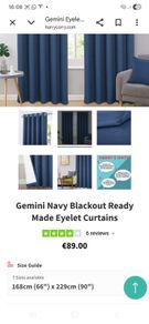 Navy Blackout Curtains 66x90