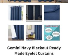 Navy Blackout Curtains 66x90