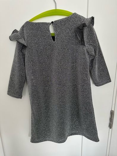 BNWT sparkly silver dress for a girl, 116cm, 5-6 years
