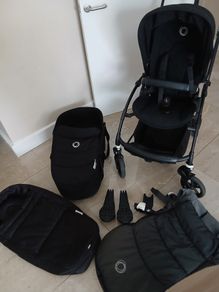 bugaboo bee 6 with new born bassinet cocoon and footmuff