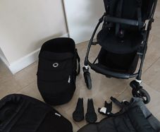 bugaboo bee 6 with new born bassinet cocoon and footmuff