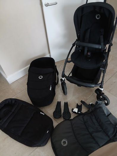 bugaboo bee 6 with new born bassinet cocoon and footmuff