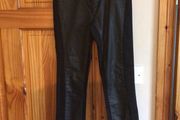 Mos Mosh Ladies Black Denim faux Leather Sheen Slim Jeans 26 inch Waist including post