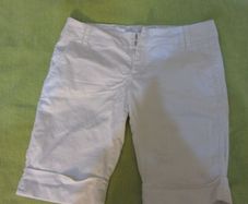 "Bershka" white knee length shorts,