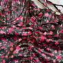 Black and pink floral corset top from For Love & Lemons Size M Black Rose Print Satin Ruched Bustier Cami Top Image 6