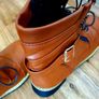 Brown Lace-Up Boots with Double Zip Image 5