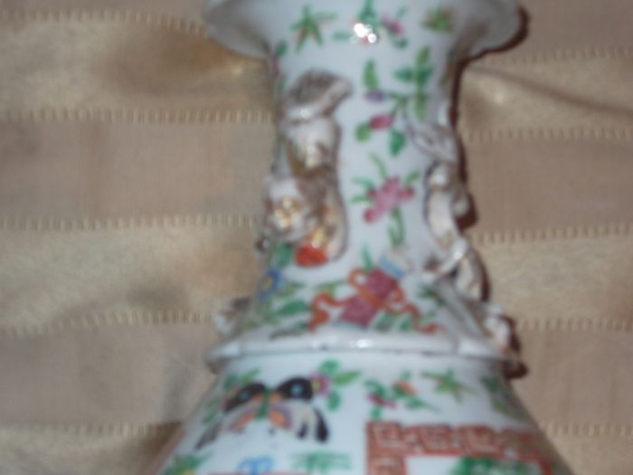 a antique chinese famille rose vase 19th century