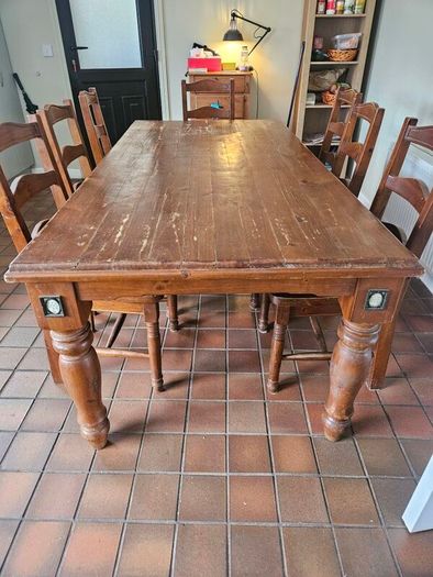 Solid wood kitchen table and chairs