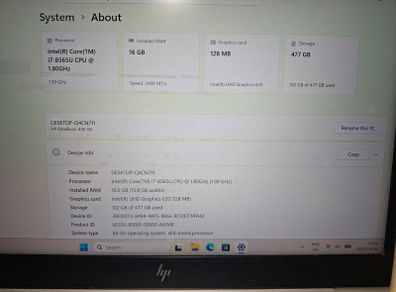 HP EliteBook laptop 840 G6 | i7-8565U | 14-inch  16 GB RAM | 512 GB SSD | Webcam | Win 11 Pro | UK