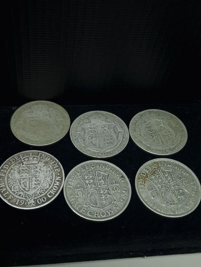 Vintage British Half Crown Coin Collection Job Lot