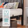 3FT Single Bed Frame, Metal Platform Upholstered Bed frame with Headboard and USB Charging Station Image 6