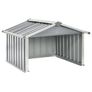 Garden Robot Lawnmower Shed 92x97x63 cm Galvanised Steel Grey Image 3