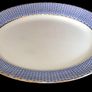 Antique Soho Pottery "Montauban" Blue Basket-Weave Image 4