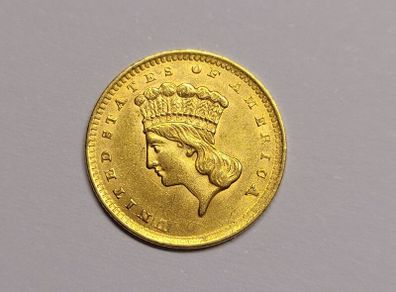 USA 1 dollar 1856 - gold coin
