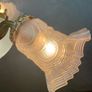 FLASH SALE ! Was 450 now 350 ! Beautiful Antique Art Deco Three Branch French Chandelier. Image 2