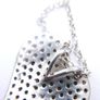 Vintage Sterling Silver 925 Cubic Zirconia Heart Set ring and chain with pendant 12,24g - lent 24" - size O Image 7