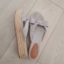 Striped bow summer wedges Image 2