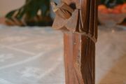 Vintage carved figurine of a reading monk