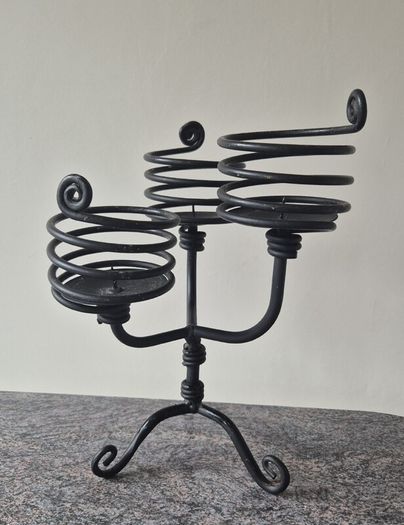 Candle Holder, Wrought Iron