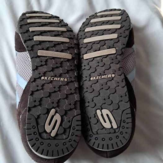 skechers athletic trainers size 5.5 eu 38.5 brown suade in excellent condition