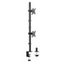 Brand-new premium Dual Vertical Monitor Desk Mount with Grommet 13" to 32" Image 9