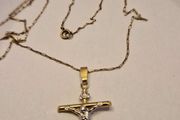 10k gold cross 9ct chain