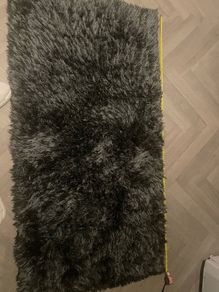 Fluffy grey mat