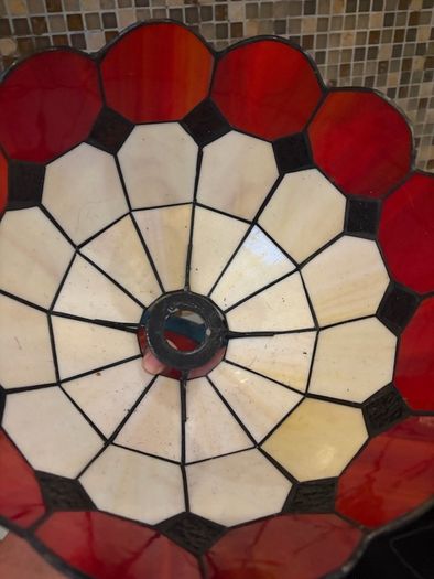 Matching set of 3 Vintage Tiffany style light fittings.