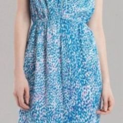 Sandro Rebelle Dress Blue Leopard