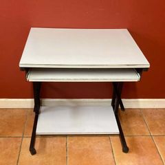 Compact Study Desk with Pull Out Tray & Wheels