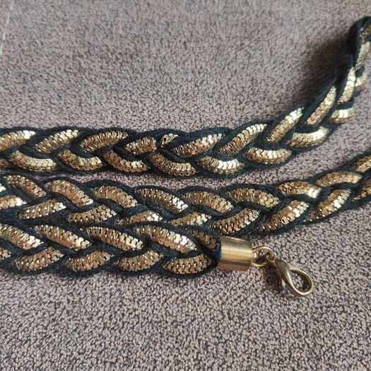 Gold/black dressy belt