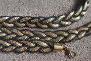 Gold/black dressy belt