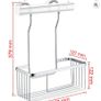 Ibergrif M34028 Hanging Shower Caddy, Stainless Steel Shower Organizer Image 4